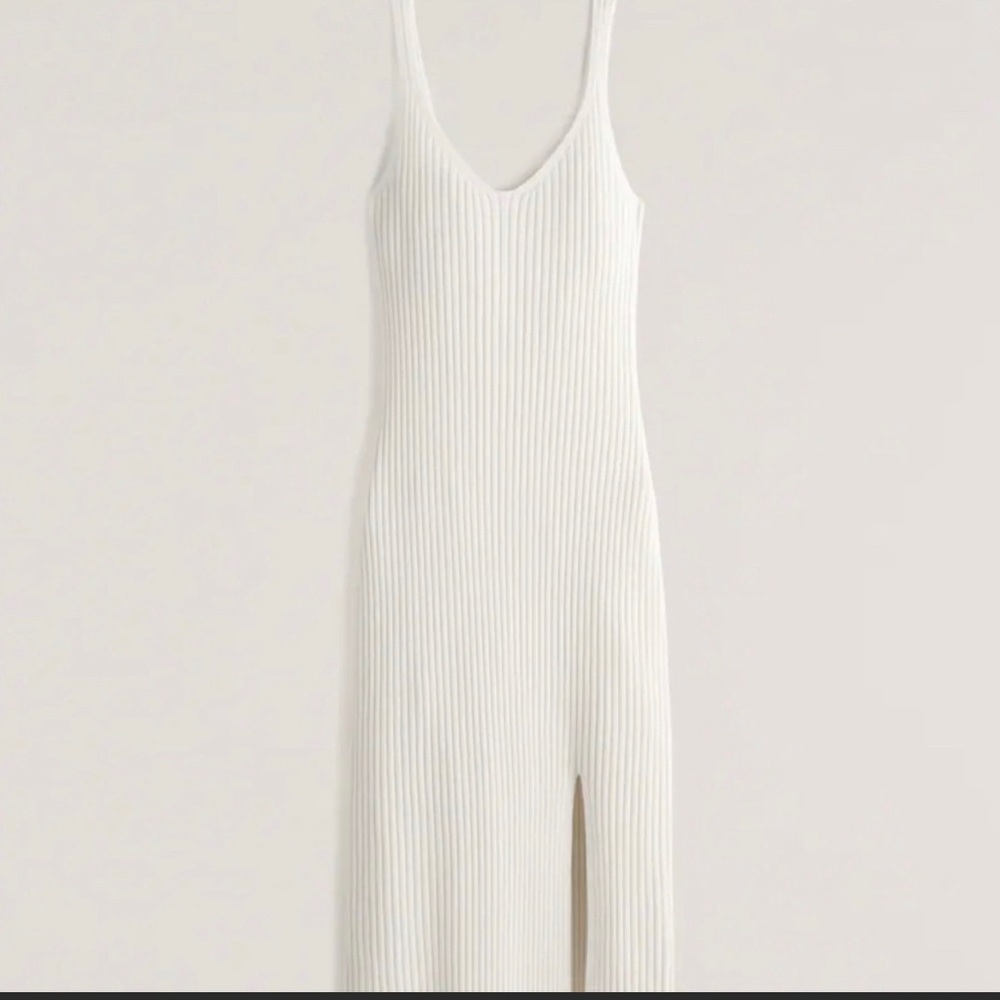 Abercrombie & Fitch v-neck slip midi sweater dress